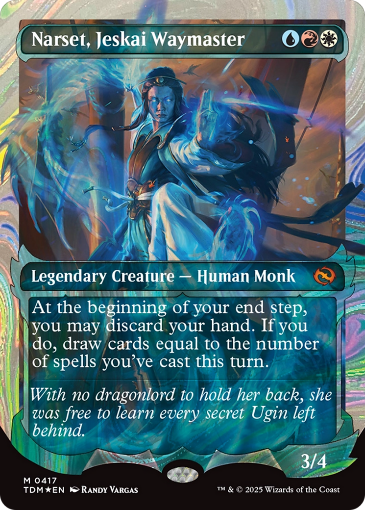 Narset, Jeskai Waymaster (Showcase Halo Foil) (Japanese) [Tarkir: Dragonstorm]-1