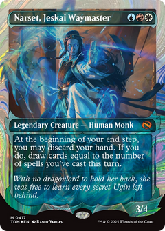 Narset, Jeskai Waymaster (Showcase Halo Foil) (Japanese) [Tarkir: Dragonstorm]-1