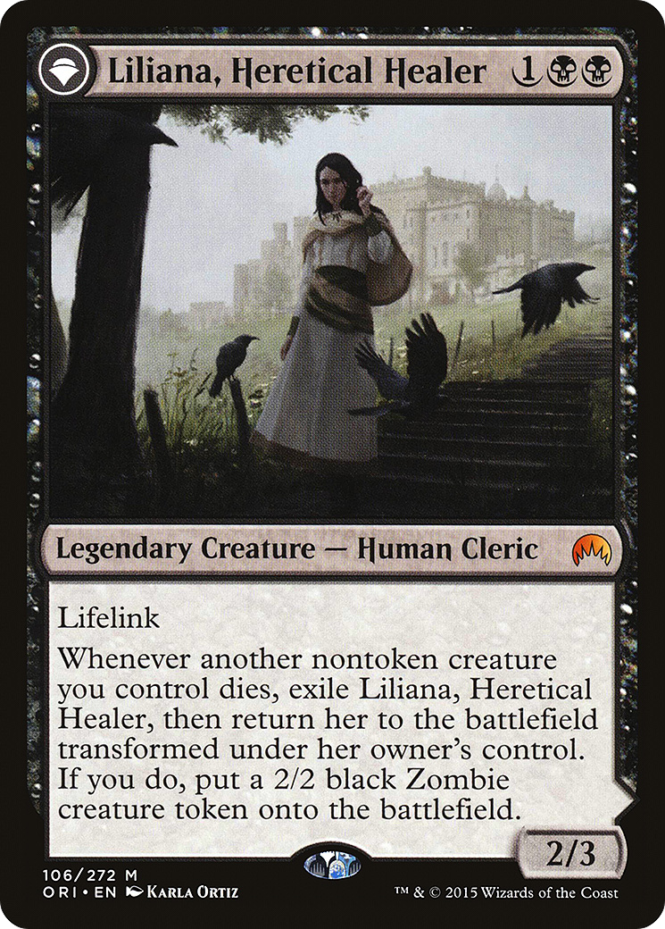 Liliana, Heretical Healer // Liliana, Defiant Necromancer [Magic Origins]-4