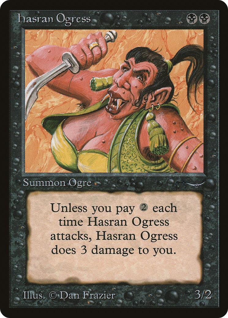 Hasran Ogress (Dark Mana Cost) [Arabian Nights]-1
