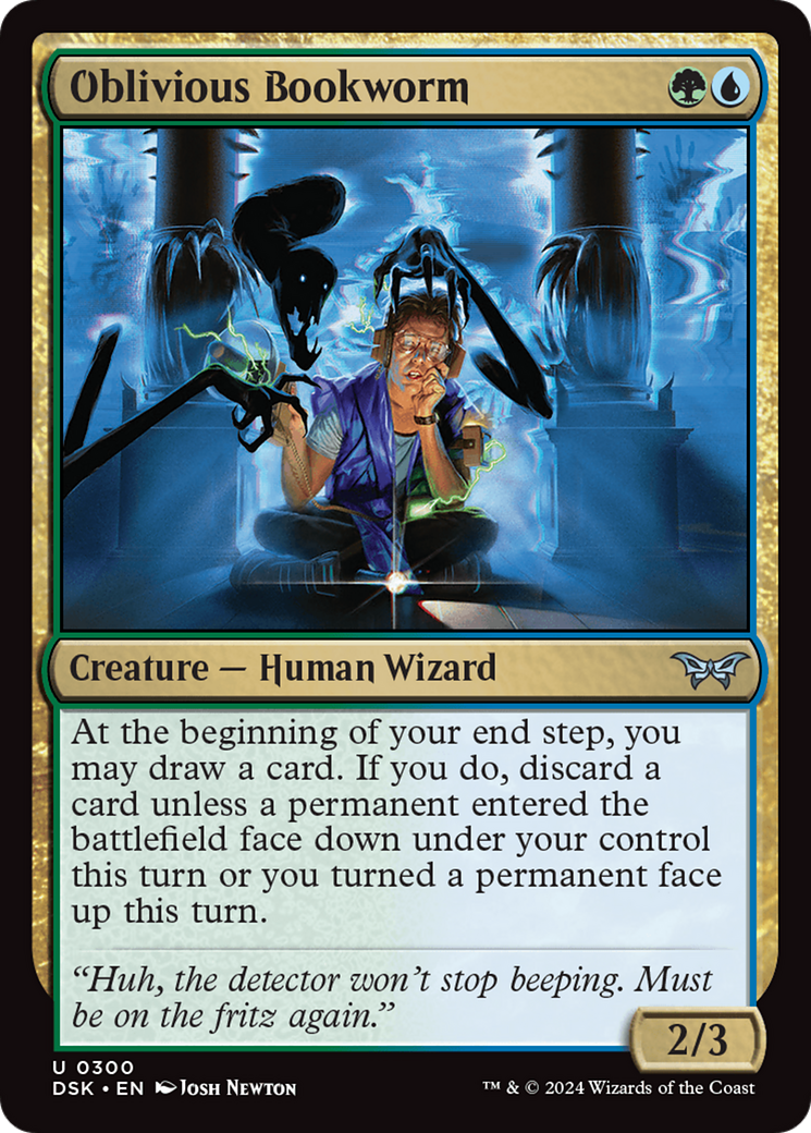 Oblivious Bookworm (0300) [Duskmourn: House of Horror]-1