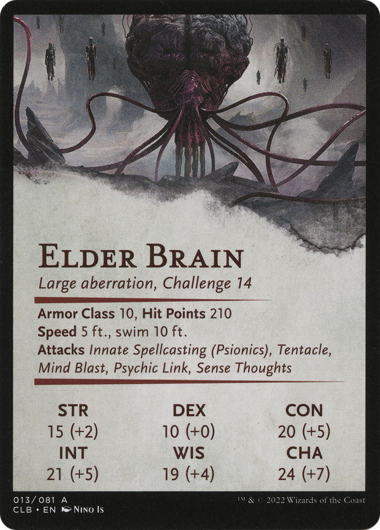 Elder Brain // Elder Brain (ACLB-013) - Battle for Baldur's Gate Art Series (Borderless) Foil-2