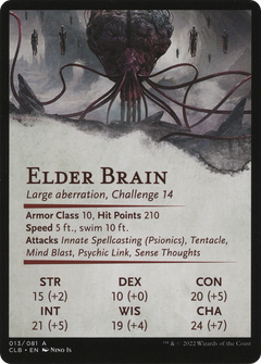 Elder Brain // Elder Brain (ACLB-013) - Battle for Baldur's Gate Art Series (Borderless) Foil-2