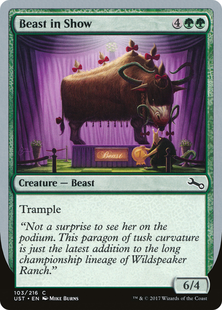 Beast in Show ("Not a surprise...") [Unstable]-1