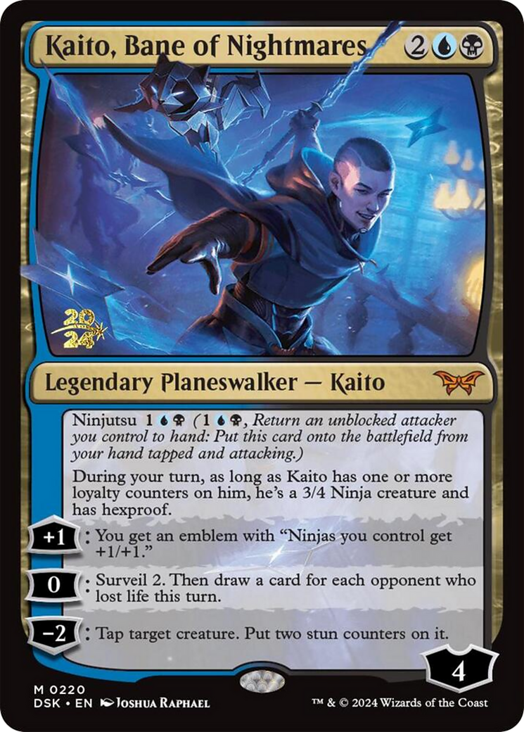 Kaito, Bane of Nightmares [Duskmourn: House of Horror Prerelease Promos]-1
