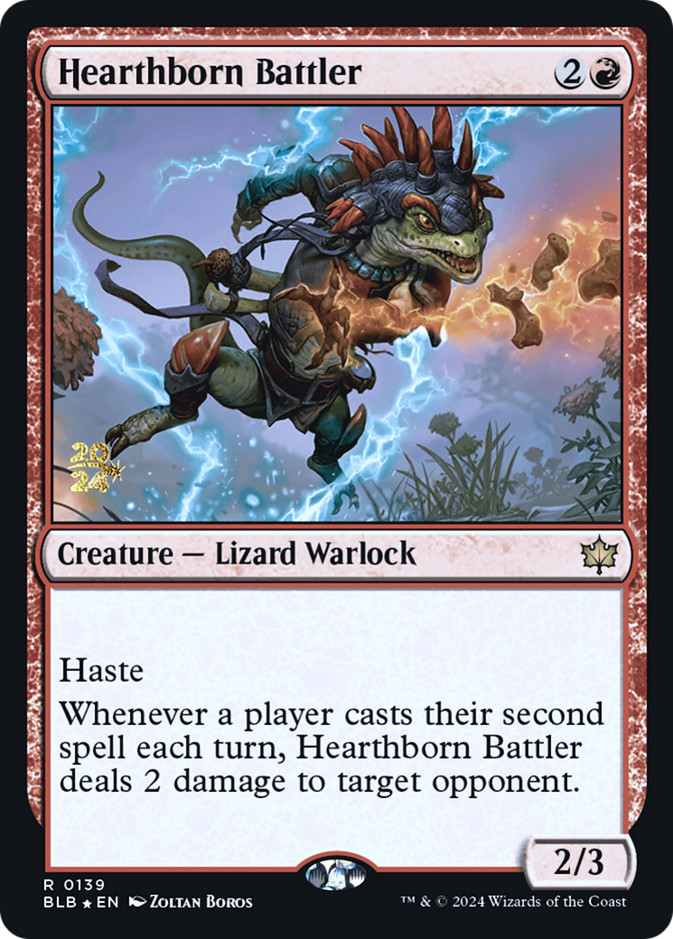 Hearthborn Battler [Bloomburrow Prerelease Promos]-1
