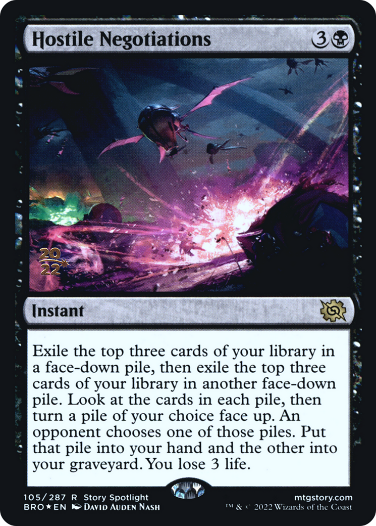 Hostile Negotiations [The Brothers' War Prerelease Promos]-1