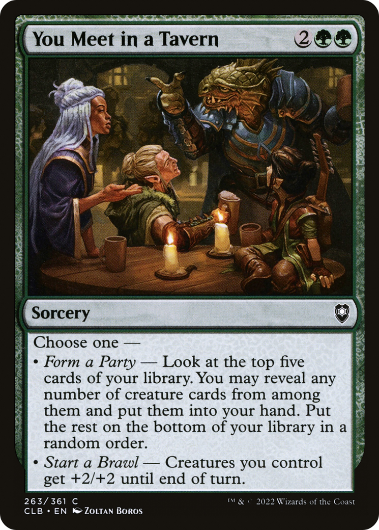 You Meet in a Tavern (CLB-263) - Commander Legends: Battle for Baldur's Gate Foil-1