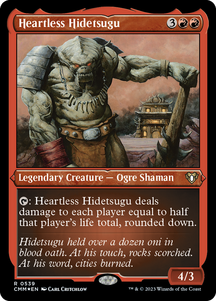 Heartless Hidetsugu (CMM-539) - Commander Masters Etched Foil-1