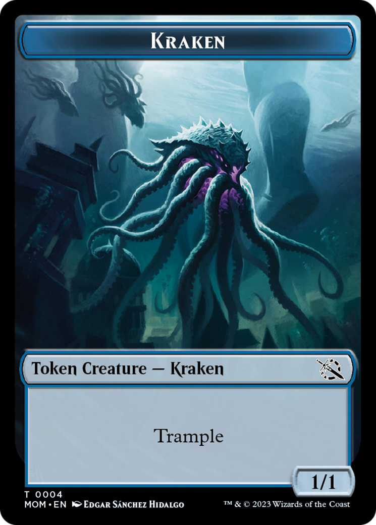 Treasure (20) // Kraken Double-Sided Token [March of the Machine Tokens]-2