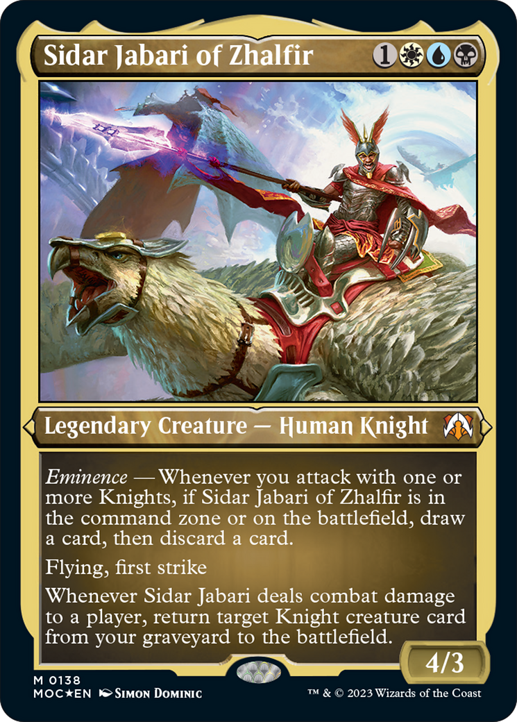 Sidar Jabari of Zhalfir (Display Commander) [March of the Machine Commander]-1