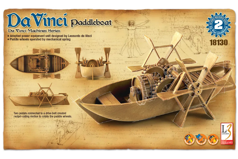 Academy da Vinci Paddleboat Scaled Plastic Model Kit-1
