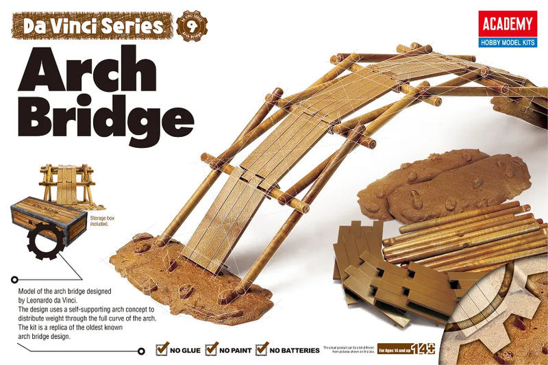 Academy da Vinci Series Arch Bridge Edukit Scaled Plastic Model Kit-1