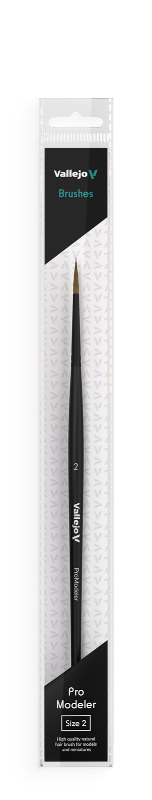 Vallejo Hobby Brushes: Pro Modeler Natural Hair Round Brush No. 2-1