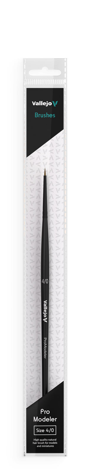 Vallejo Hobby Brushes: Pro Modeler Natural Hair Round Brush No. 4/0-1