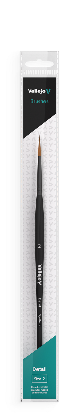 Vallejo Hobby Brushes: Detail Round Synthetic Brush No. 2-1