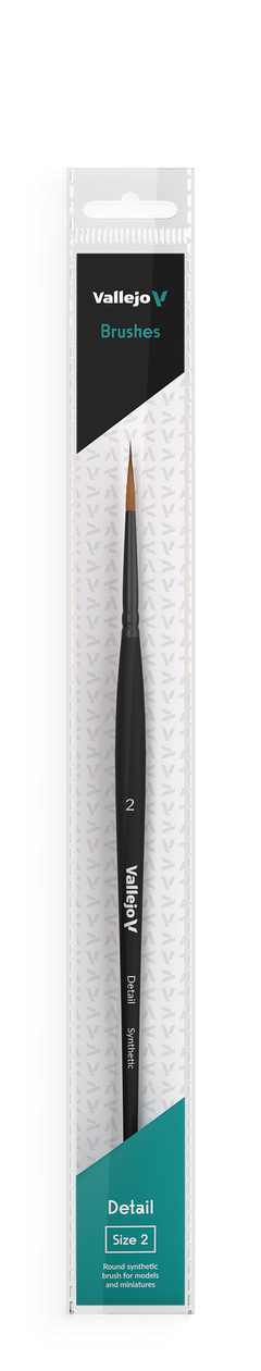Vallejo Hobby Brushes: Detail Round Synthetic Brush No. 2-1