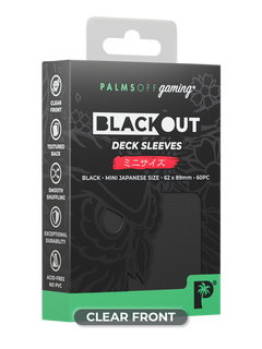 Blackout Deck Sleeves - Japanese Mini Size - Black-1