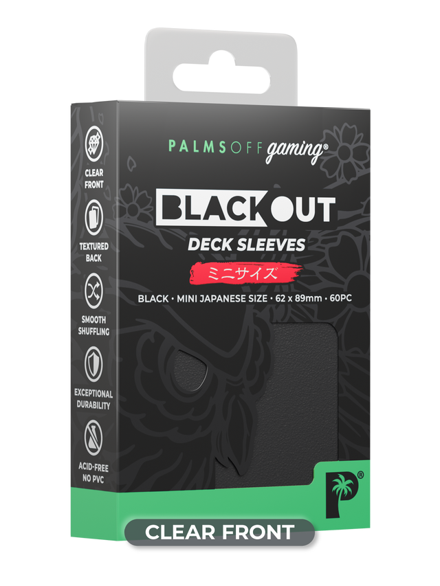 Blackout Deck Sleeves - Japanese Mini Size - Black