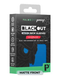 Blackout Deck Sleeves - Japanese Mini Size - Blue - Matte-1