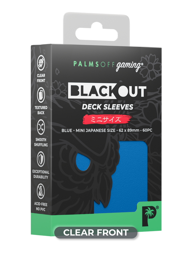Blackout Deck Sleeves - Japanese Mini Size - Blue