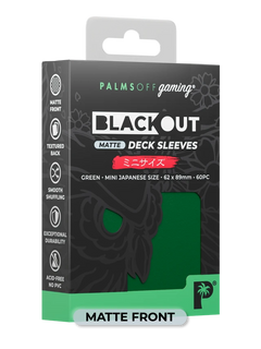 Blackout Deck Sleeves - Japanese Mini Size - Green - Matte-1