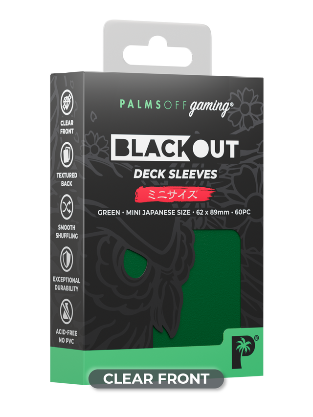 Blackout Deck Sleeves - Japanese Mini Size - Green