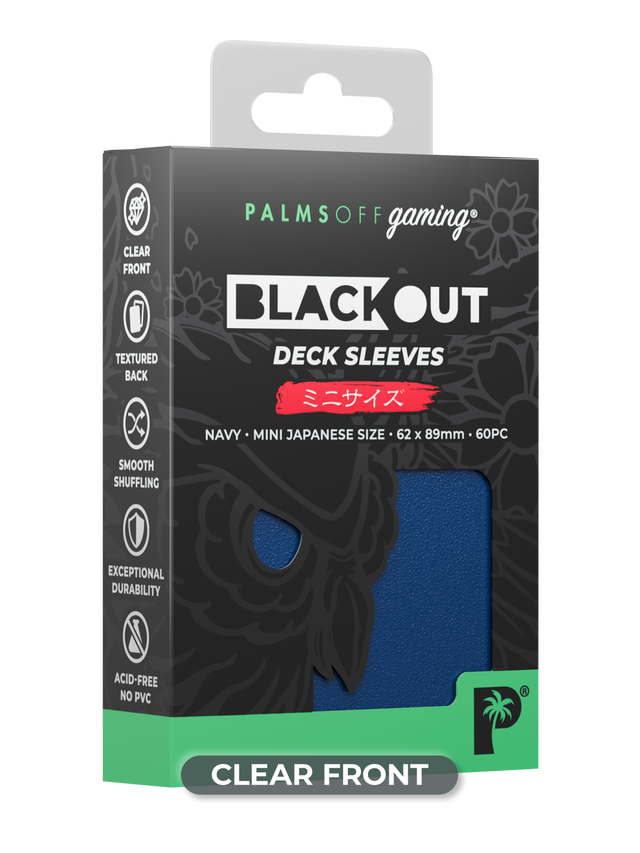 Blackout Deck Sleeves - Japanese Mini Size - Navy-1