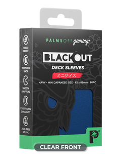 Blackout Deck Sleeves - Japanese Mini Size - Navy-1