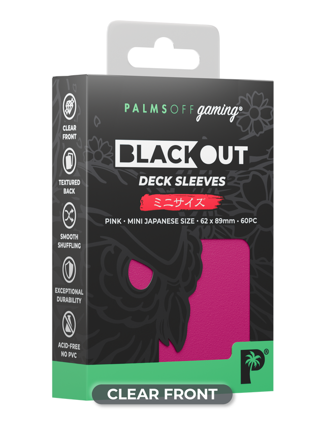 Blackout Deck Sleeves - Japanese Mini Size - Pink-1