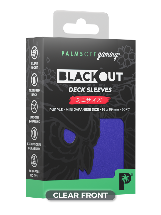 Blackout Deck Sleeves - Japanese Mini Size - Purple