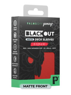 Blackout Deck Sleeves - Japanese Mini Size - Red - Matte-1