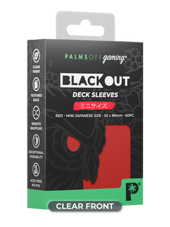 Blackout Deck Sleeves - Japanese Mini Size - Red-1