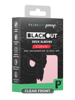 Blackout Deck Sleeves - Japanese Mini Size - rose- Matte-1