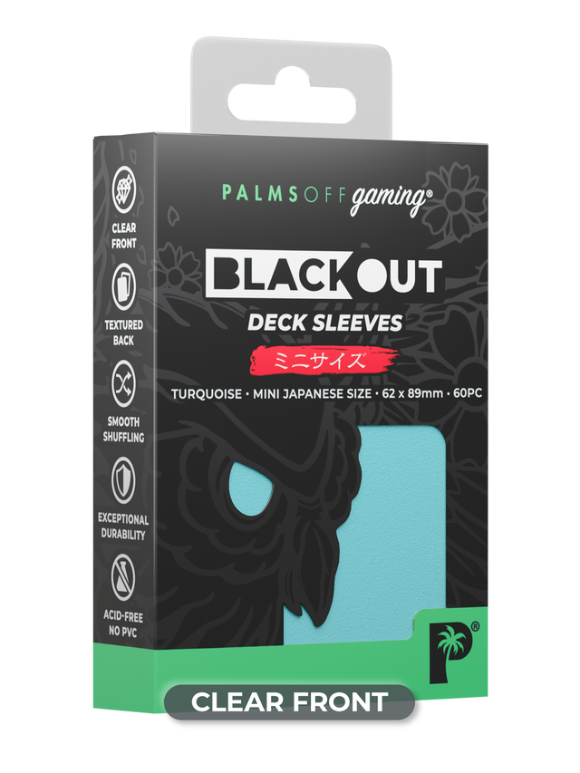 Blackout Deck Sleeves - Japanese Mini Size - Turqoise-1