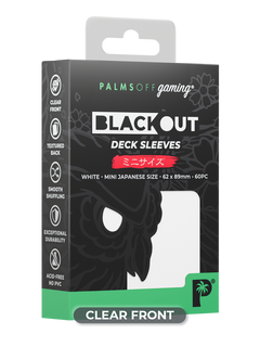 Blackout Deck Sleeves - Japanese Mini Size - White-1