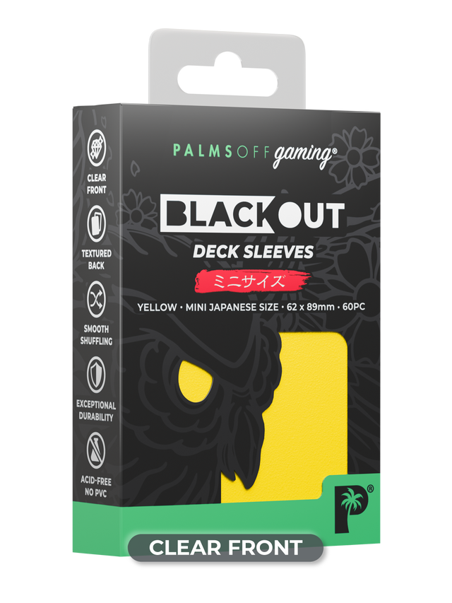 Blackout Deck Sleeves - Japanese Mini Size - Yellow