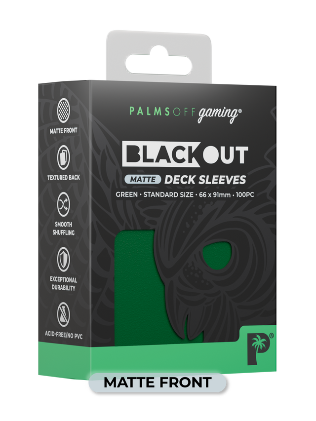 Blackout Deck Sleeves - Standard Size - Green - Matte