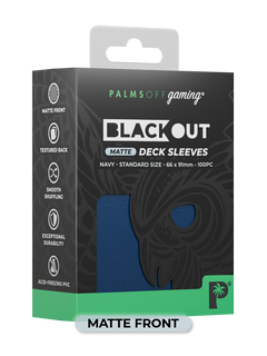 Blackout Deck Sleeves - Standard Size - Navy - Matte-1