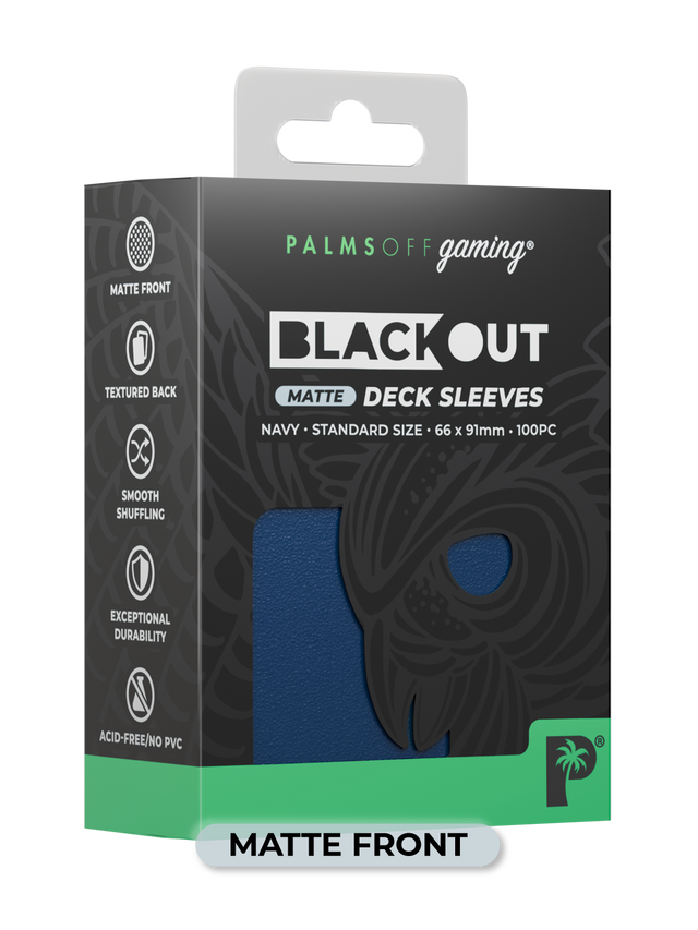 Blackout Deck Sleeves - Standard Size - Navy - Matte