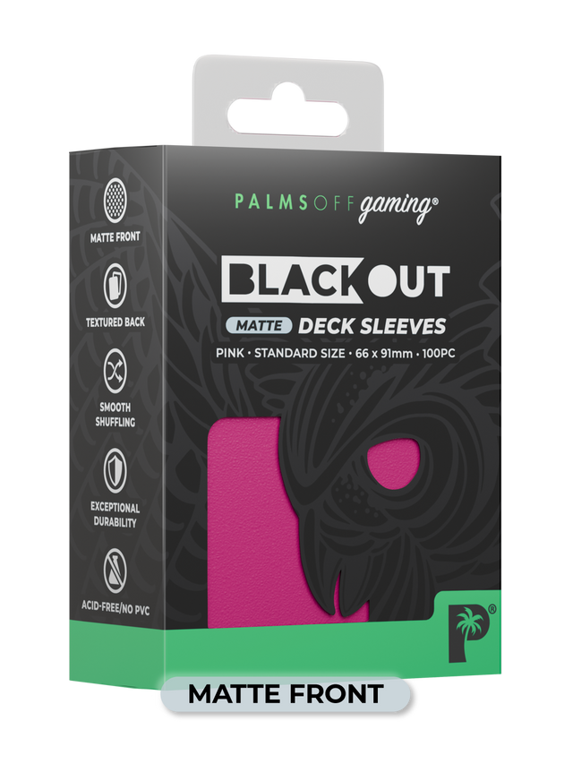 Blackout Deck Sleeves - Standard Size - Pink - Matte