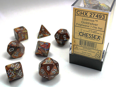 CHX Mini Dice 20493: Lustrous Gold/ Silver 7-Die Set