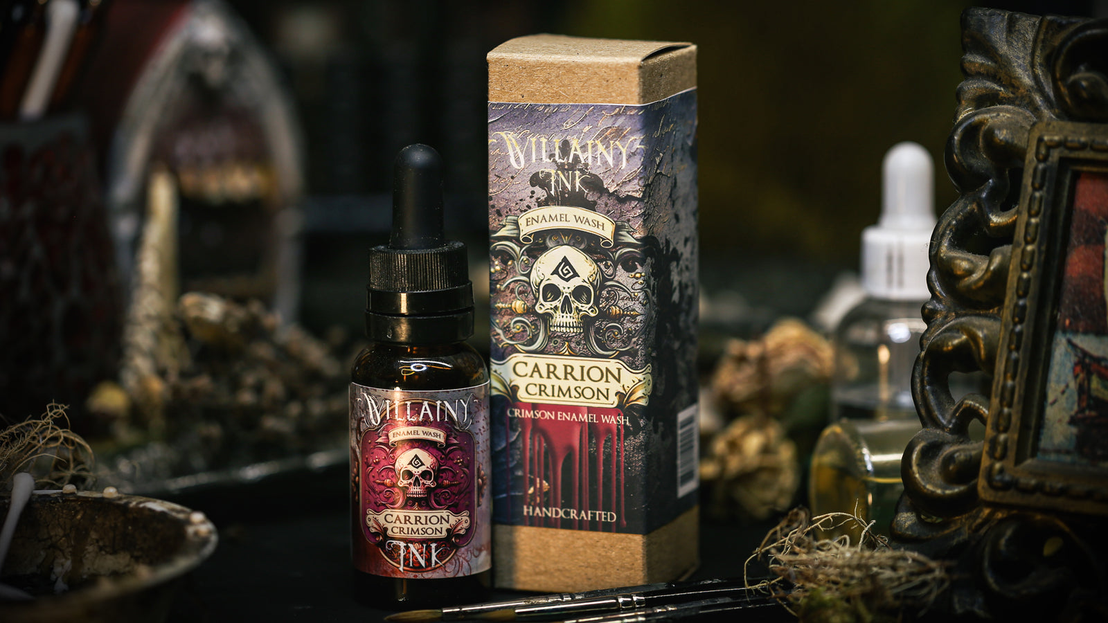 Villainy Ink Carrion Crimson – Enamel Wash-2