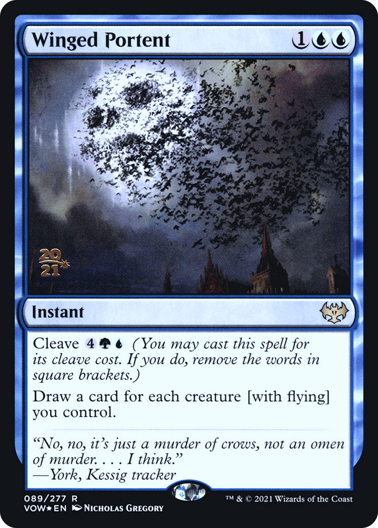 Winged Portent (PRE-089) - Innistrad: Crimson Vow Promos Foil-1