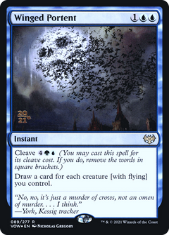 Winged Portent (PRE-089) - Innistrad: Crimson Vow Promos Foil-1