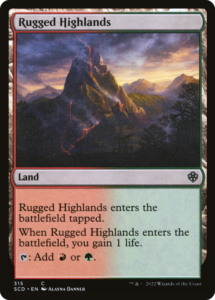 Rugged Highlands [Starter Commander Decks]-1