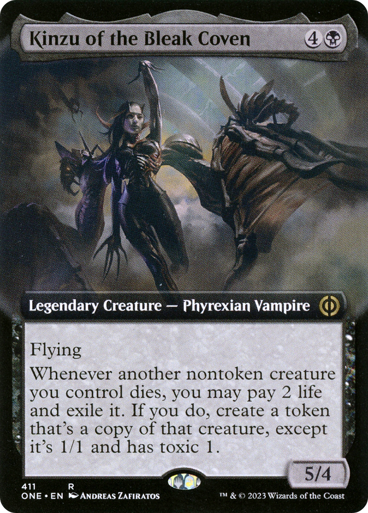 Kinzu of the Bleak Coven (Extended Art) [Phyrexia: All Will Be One]-1