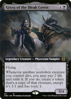 Kinzu of the Bleak Coven (Extended Art) [Phyrexia: All Will Be One]-1
