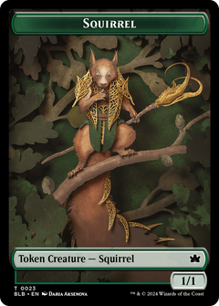 Squirrel // Starscape Cleric Double-Sided Token [Bloomburrow Tokens]-1
