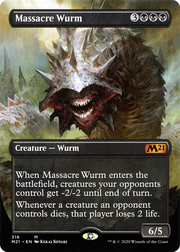 Massacre Wurm (Borderless Alternate Art) [Core Set 2021]-1